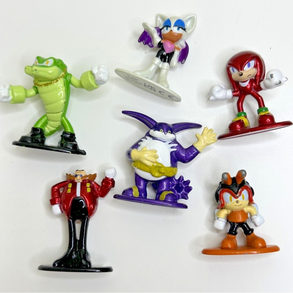 Sonic Hedehog Metalfigs Jada Toys Charmy Bee Vector Big Rogue Knuckles Dr Eggman